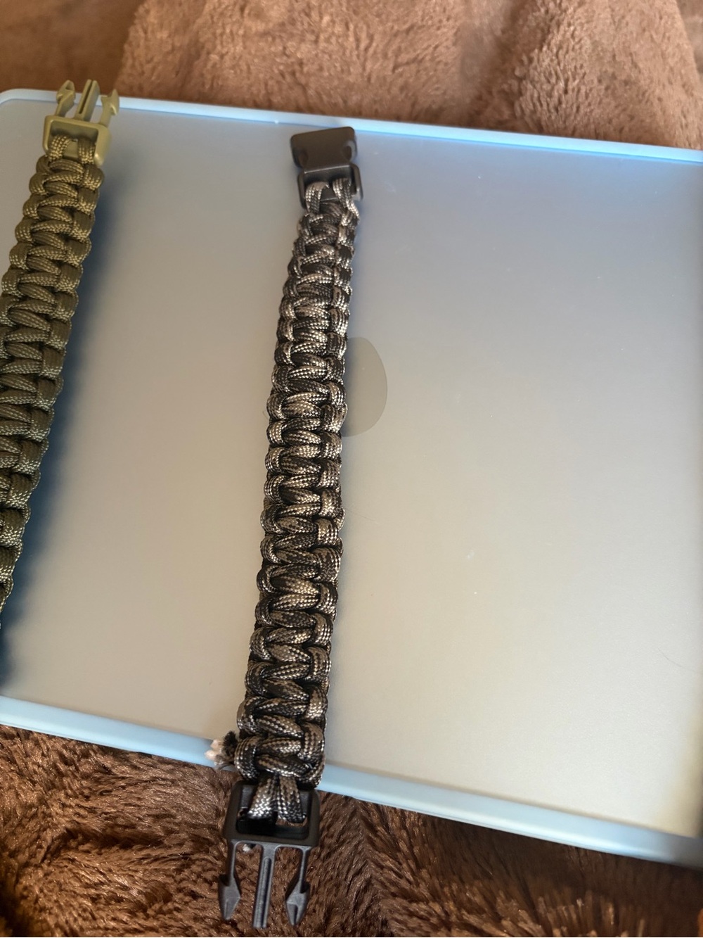 Braided Paracord Survival Bracelet for Men - Black